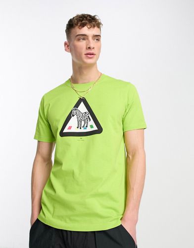 T-shirt avec motif zèbre sur passage clouté - Citron - Ps Paul Smith - Modalova