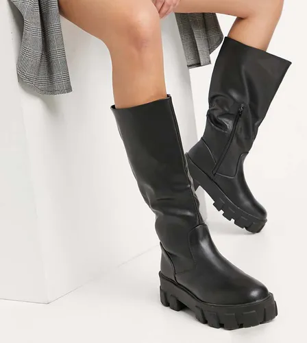 Karma - Bottes hauteur genou - Public Desire Wide Fit - Modalova