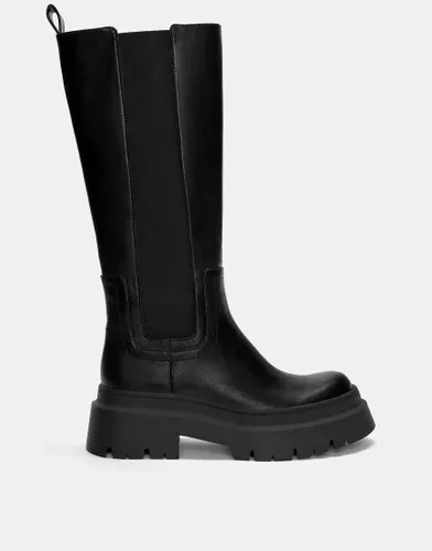 Bottes chunky stretch hauteur genou - Pull & bear - Modalova