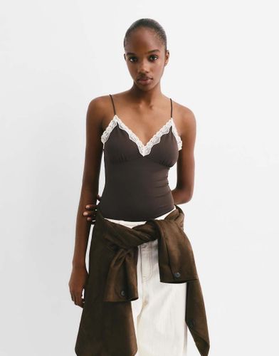 Body  bretelles et bonnets bords de dentelle - Pull & bear - Modalova