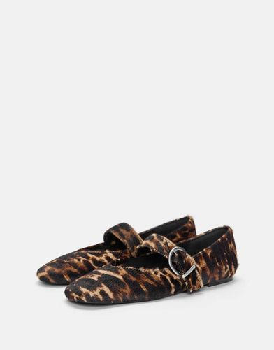 Ballerines en cuir  imprim animal - Lopard - Pull & bear - Modalova
