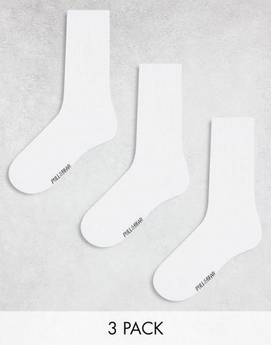 Lot de 3 paires de chaussettes - Blanc - Pull & bear - Modalova