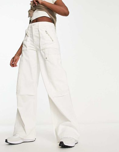 Pantalon cargo ample en denim - Pull & bear - Modalova