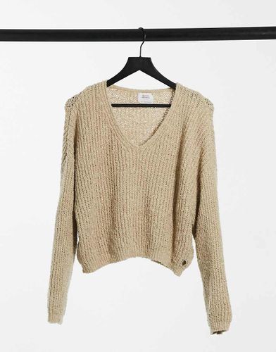 Pull col V - Sable - Pull & bear - Modalova