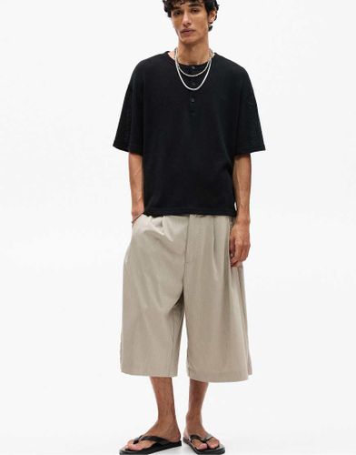Pull manches courtes  col boutonn - Pull & bear - Modalova