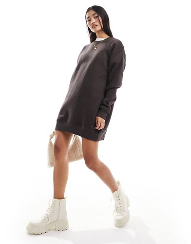 Robe sweat oversize - chocolat - Pull & bear - Modalova