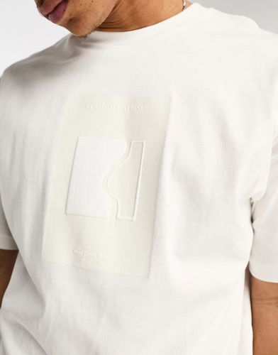 T-shirt à imprimé abstrait - Écru - Pull & bear - Modalova