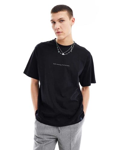 T-shirt à imprimé Find Purpose » - Noir - Pull & bear - Modalova