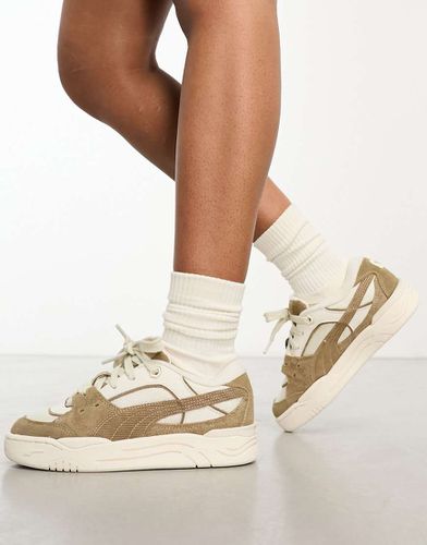 Baskets en velours côtelé avec détails kaki - Blanc cassé - Puma - Modalova