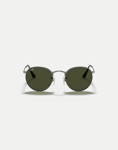 Ray-Ban - Lunettes de soleil rondes en mtal avec verres verts - acier - Rayban - Modalova