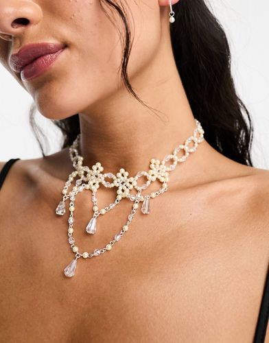 Collier de perles avec pendants - Reclaimed Vintage - Modalova