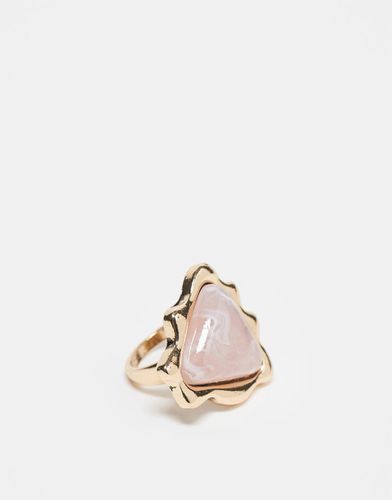 Bague avec quartz rose fantaisie - Reclaimed Vintage - Modalova