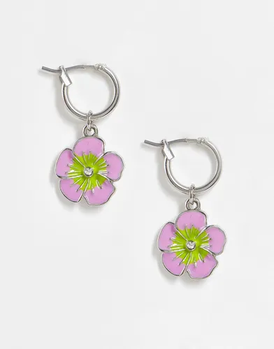 Inspired - Boucles d'oreilles unisexes à breloque hibiscus - Reclaimed Vintage - Modalova
