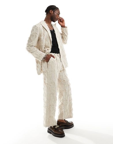 Limited Edition - Pantalon de costume à franges - Beige - Reclaimed Vintage - Modalova