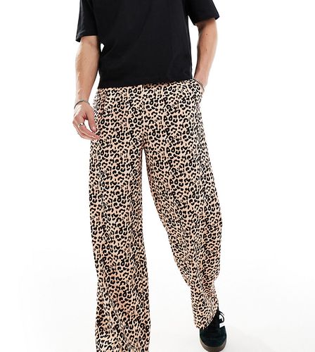 Pantalon ample unisexe effet croco - Imprimé léopard - Reclaimed Vintage - Modalova