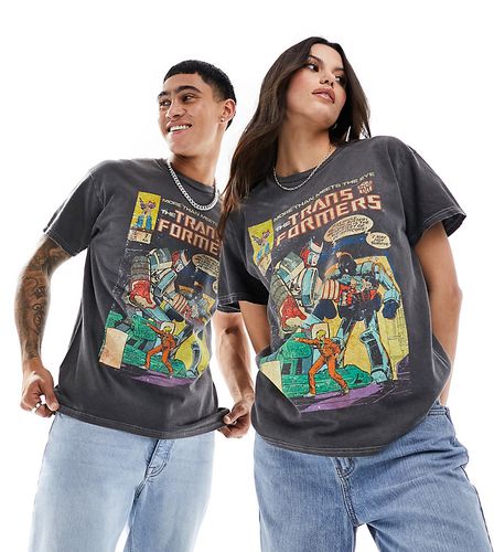 T-shirt unisexe à motif Transformers sous licence - Anthracite délavé - Reclaimed Vintage - Modalova