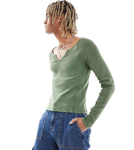 T-shirt moulant  manches longues - Kaki dlav - Reclaimed Vintage - Modalova