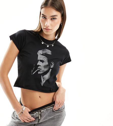 T-shirt rétréci à imprimé David Bowie sous licence - Reclaimed Vintage - Modalova
