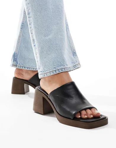 Mules à plateforme en cuir - River Island - Modalova