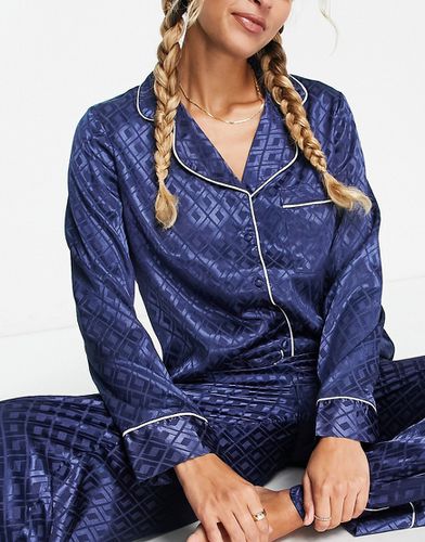 Ensemble pyjama en satin jacquard - Nuit étoilée