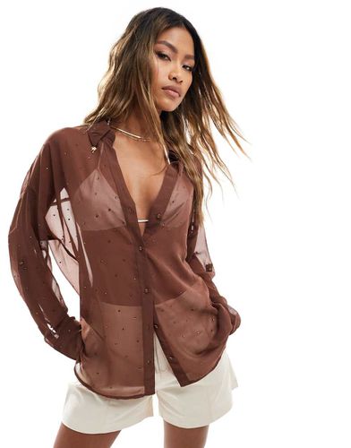 Chemise transparente d'ensemble de plage - River Island - Modalova