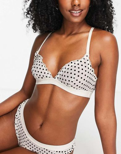 Soutien-gorge en plumetis - Crème - River Island - Modalova