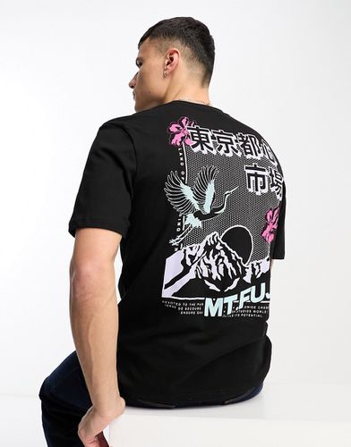 T-shirt à imprimé japonais - Noir - River Island - Modalova