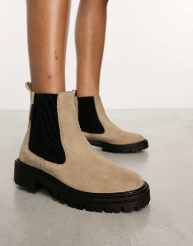 Marina - Bottines Chelsea en cuir - Taupe - Walk London - Modalova