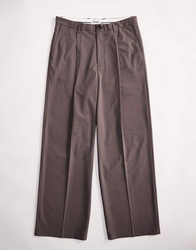 Uno - Pantalon ample habillé - Marron chiné - Weekday - Modalova