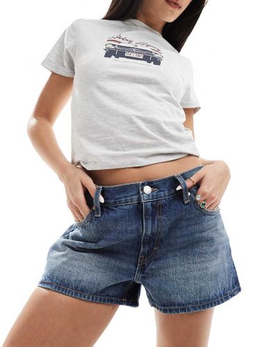 Duchess - Short en jean baggy à taille basse - spinelle - Weekday - Modalova