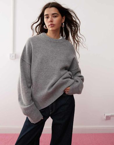 Elissa - Pull oversize en laine - chiné - Weekday - Modalova