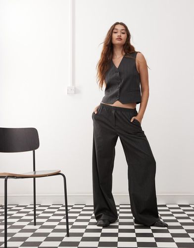 Kelly - Pantalon large à taille élastique - chiné - Weekday - Modalova