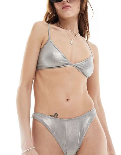 Reef - Bas de bikini brésilien scintillant - Argent - Weekday - Modalova