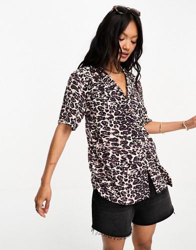 Chemise à imprimé léopard avec col à revers - Whistles - Modalova