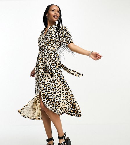 Robe chemise mi-longue à imprimé léopard - Whistles Petite - Modalova