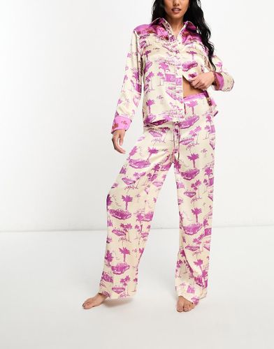 Presley - Pantalon de pyjama à imprimé graphique rétro - Wild Lovers - Modalova