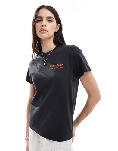 T-shirt avec logo sur la poitrine - délavé - Wrangler - Modalova