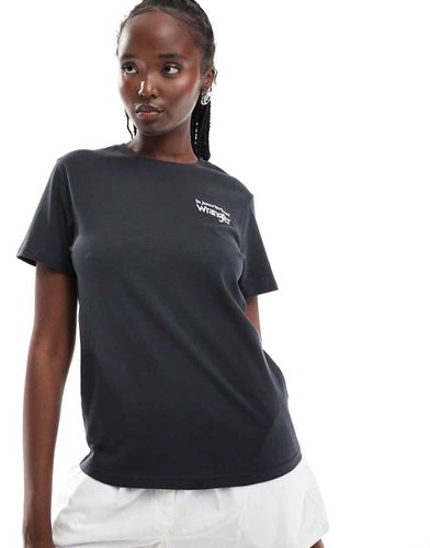 T-shirt avec logo sur la poitrine - délavé - Wrangler - Modalova