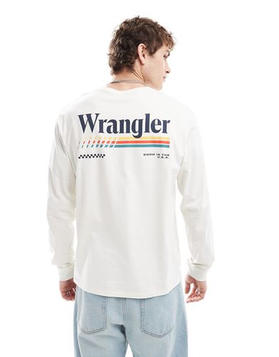 T-shirt décontracté à manches longues et logo imprimé au dos - cassé - Wrangler - Modalova