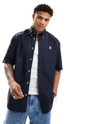 Chemise classique à manches courtes - Bleu foncé - Tommy Hilfiger - Modalova