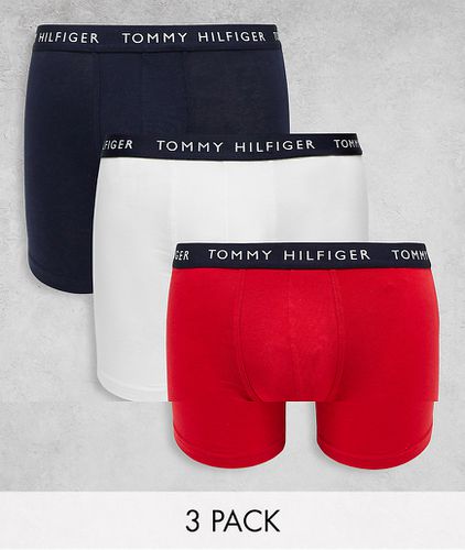 Lot de 3 boxers - Rouge/blanc/bleu marine - Tommy Hilfiger - Modalova