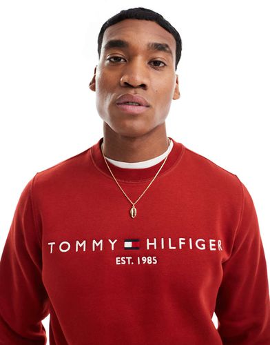 Sweat ras de cou à logo brodé - foncé - Tommy Hilfiger - Modalova