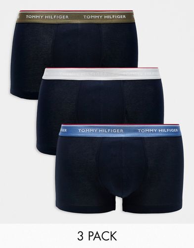 Premium Essentials - Lot de 3 boxers avec taille colorée - Tommy Hilfiger - Modalova