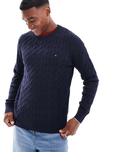 Pull classique en maille torsadée - Tommy Hilfiger - Modalova