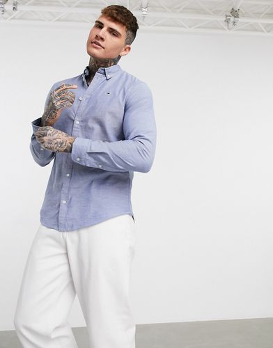 Chemise Oxford à coupe slim - Bleu marine - Tommy Jeans - Modalova