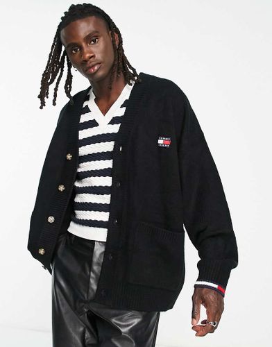 Gilet coupe skateur en maille avec écusson logo - Tommy Jeans - Modalova
