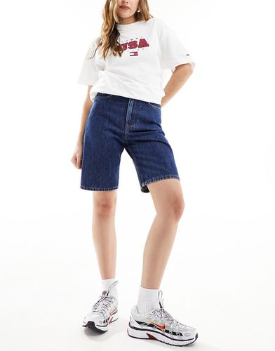 Harper - Bermuda en jean à taille haute - moyen délavé - Tommy Jeans - Modalova
