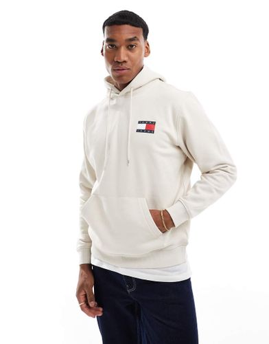 Sweat à capuche avec logo et cordon coulissant - Blanc foncé - Tommy Jeans - Modalova