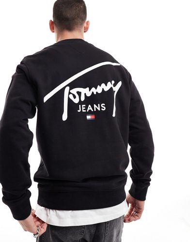 Sweat imprimé au dos à logo signature - Tommy Jeans - Modalova