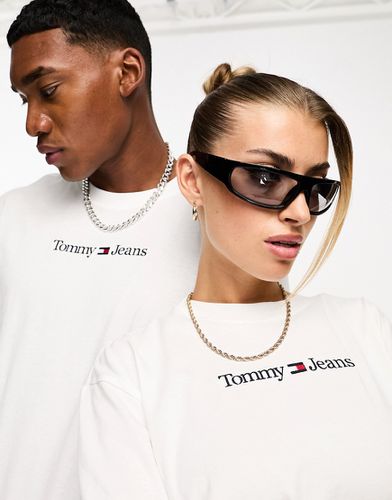 T-shirt unisexe classique à logo linéaire - Tommy Jeans - Modalova